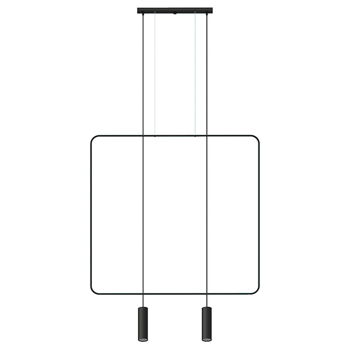 Lampa wisząca RANA 2 czarna 200x6x100cm nowoczesna G10 do salonu nr. 1