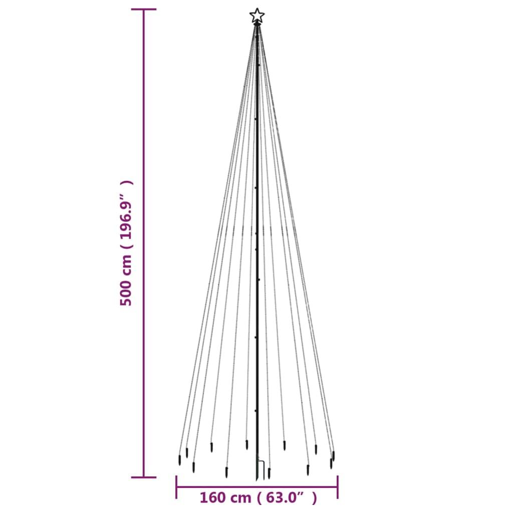 Choinka z kołkiem gruntowym, 732 ciepłe białe LED, 500 cm nr. 10