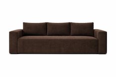 Kanapa rozkładana Verona 248x52x93 cm wersalka z funkcją spania i pojemnikiem sprężyny bonell czekoladowa brąz - Miniaturka zdjęcia nr 2