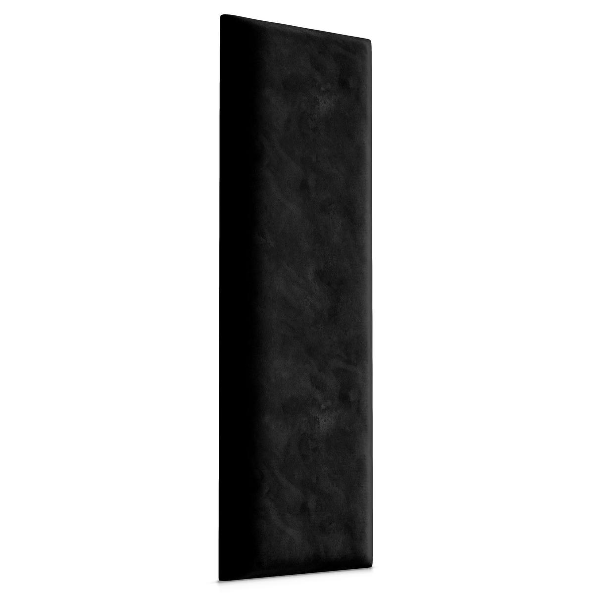 Panele tapicerowane 80x20 cm na ścianę prostokąt czarny