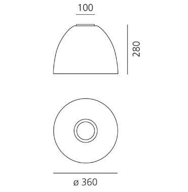 Nowoczesna lampa sufitowa LED Artemide Nur A246690 nr. 4