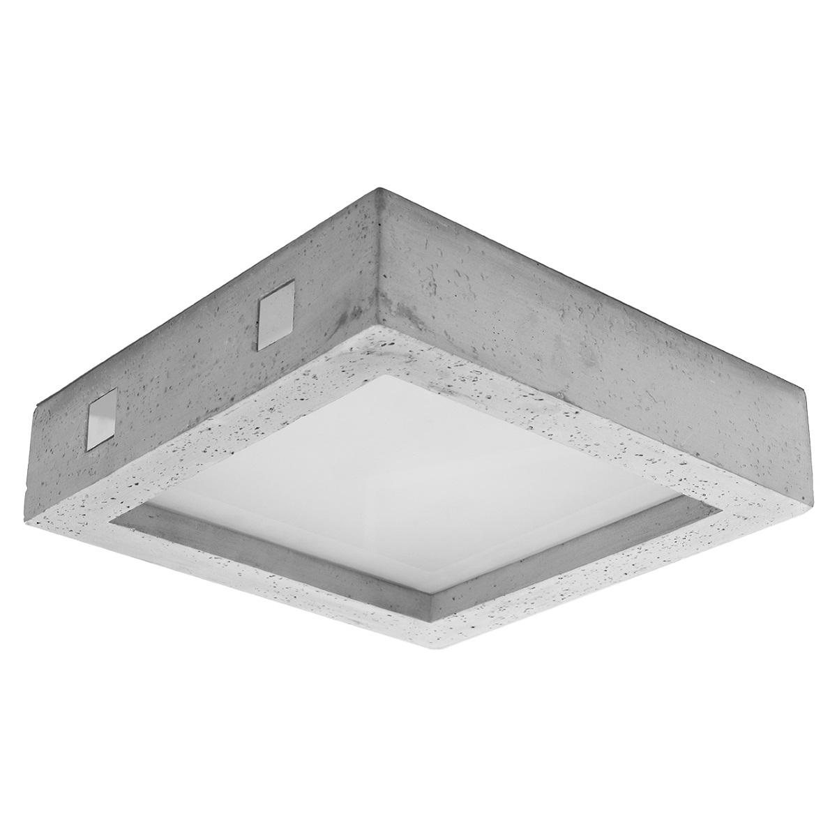 Plafon RIZA beton 8x33x33cm nowoczesna lampa do salonu