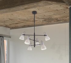 Lampa sufitowa K-8108 KANTI 60x100x60 cm do salonu lub pokoju biały/czarny - Miniaturka zdjęcia nr 2