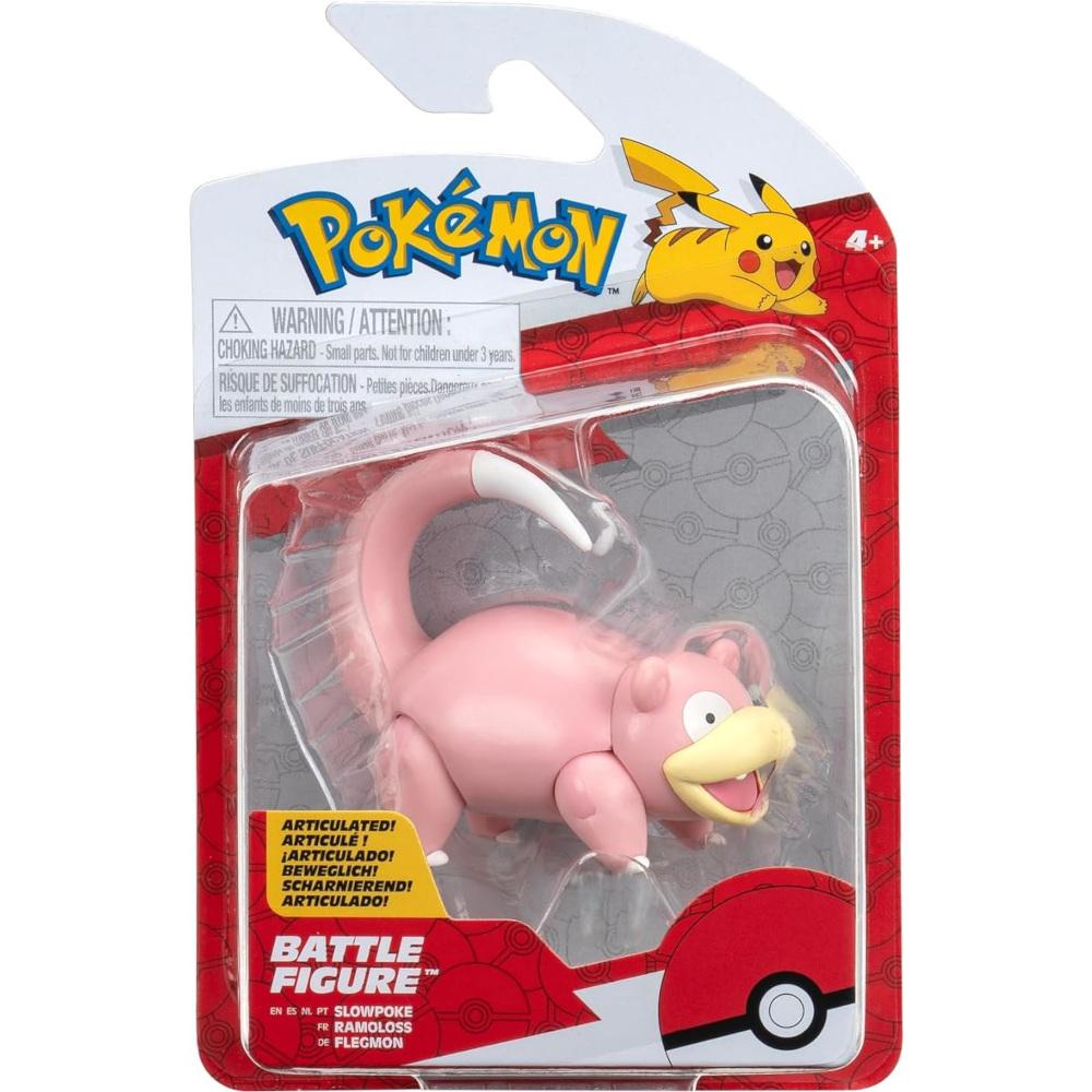 Oryginalna ruchoma figurka slowpoke pokemon battle figure jazwares 1-pak dla dziecka