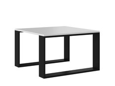 Stolik kawowy ława Loft Modern Mini 67x67x40 cm elegancki biały czarny do salonu - Miniaturka zdjęcia nr 3