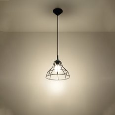 Lampa wisząca ANATA czarna 95x25x25cm nowoczesna E27 do salonu - Miniaturka zdjęcia nr 3