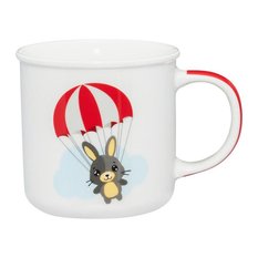 Kubek porcelanowy Ambition dla dzieci 240ml Betty i Bunny spadochron  - Miniaturka zdjęcia nr 1