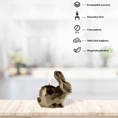 Świeca Rabbit Low-Poly Brass Small - Miniaturka zdjęcia nr 3