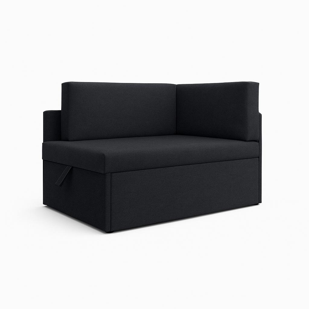 Sofa rozkładana dziecięca Viluś 108x81x78 cm narożnik jednoosobowy do pokoju z funkcją spania i przechowywania dla dzieci grafit nr. 2