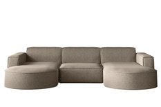 Sofa MODENA STUDIO U 299x78x165 cm w kształcie U bez funkcji spania do salonu NEVE ciemnybeż
