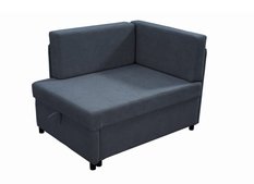 Sofa Viluś 106x75x80 cm grafitowy rozkładana sofa narożna jednoosobowa z funkcją spania i pojemnikiem na pościel - Miniaturka zdjęcia nr 2