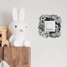 Naklejka Pod Kontakt Do Pokoju Dzieci Piłka Nożna 20x20 Graffiti Abstrakcja - Miniaturka zdjęcia nr 4