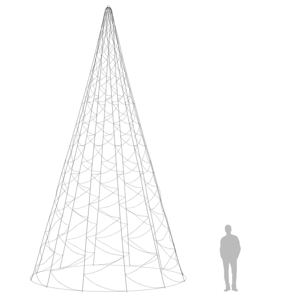 Choinka do montażu na maszcie, 3000 zimnych białych LED, 800 cm nr. 10