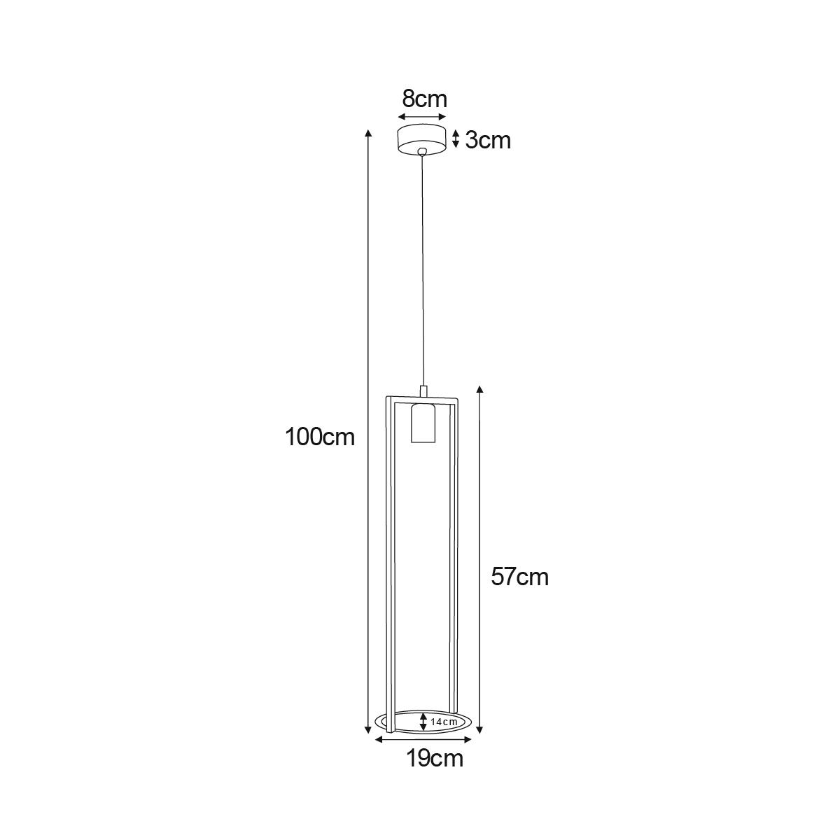 Lampa wisząca z kwietnikiem K-4038 ESTERA 19x100x19 cm do salonu lub pokoju czarny nr. 6