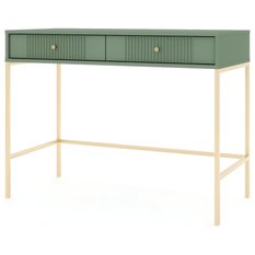 Toaletka Iseo 104 cm do sypialni garderoby zielony smoke green złoty - Miniaturka zdjęcia nr 2