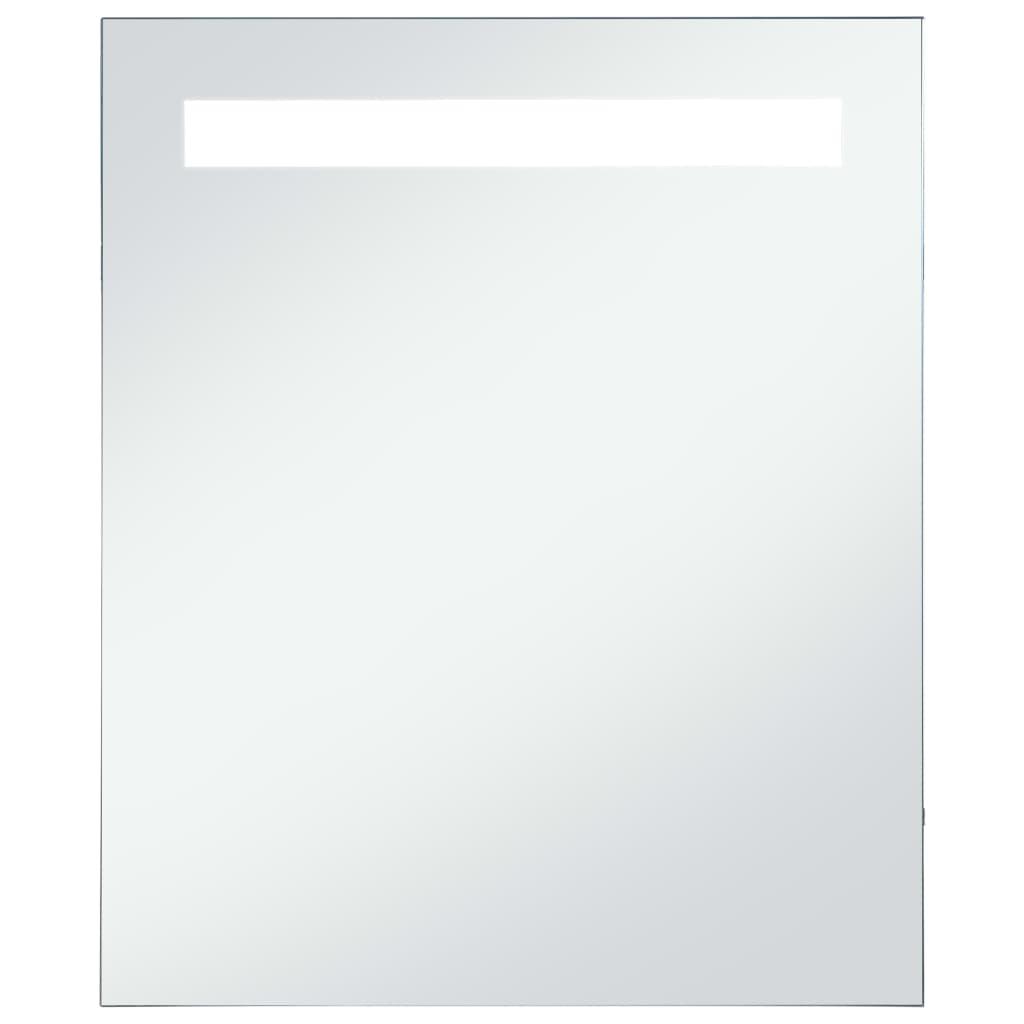  Lustro 50x60 cm do sypialni łazienki ścienne z LED szklane aluminium srebrny  nr. 2