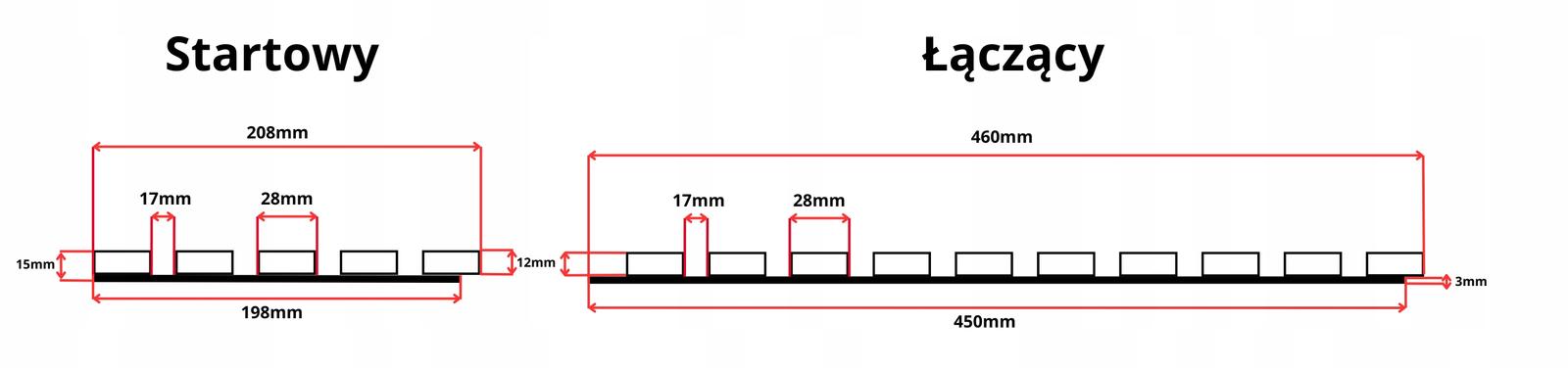 Lamele Ścienne na Płycie Panele Dekoracyjne 10szt WOTAN 275x46 RÓŻNE KOLORY nr. 15