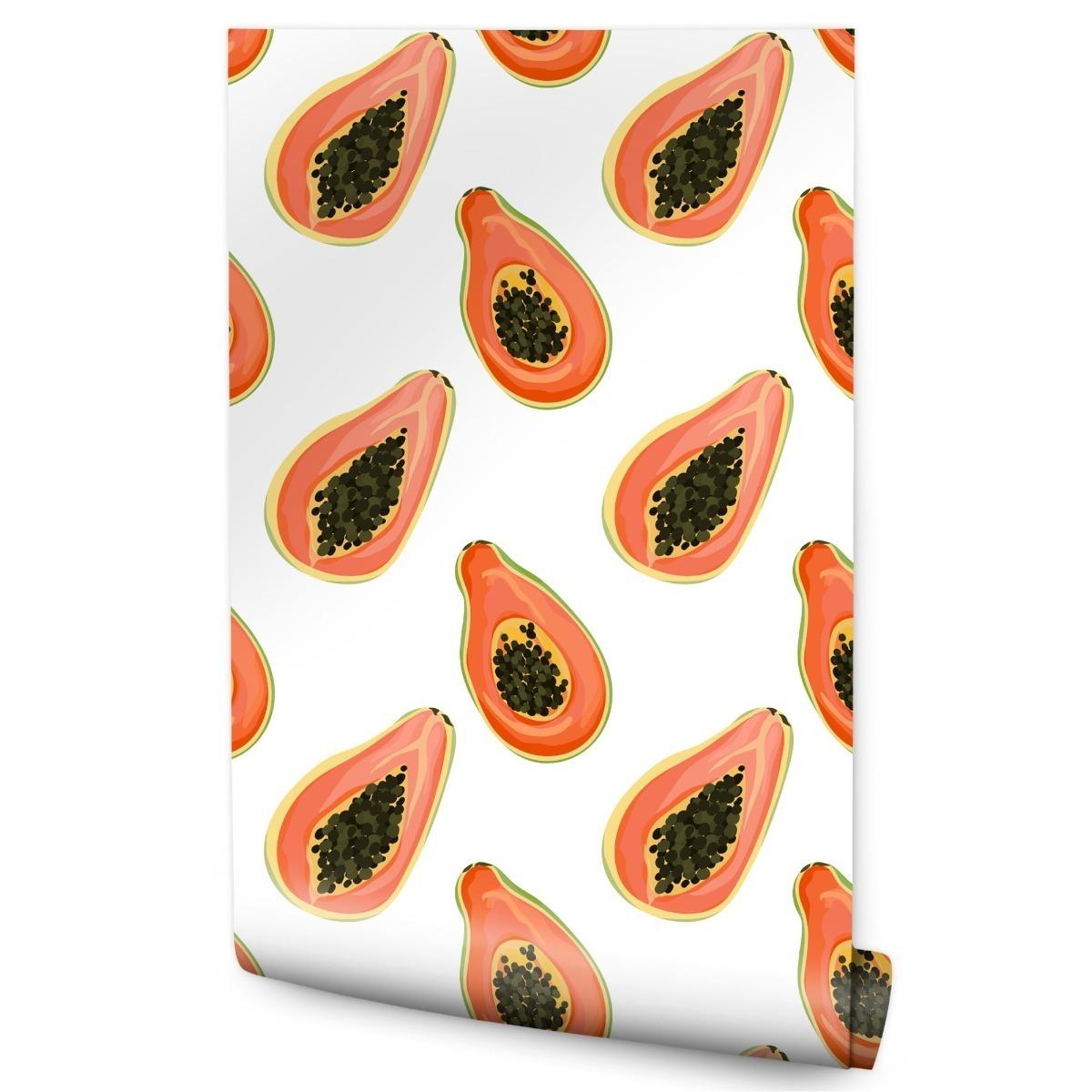 Tapeta Do Kuchni OWOCE Papaja Akwarela Dekoracja  nr. 6