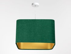 Lampa wisząca Kwadro 40cm zielona do salonu  - Miniaturka zdjęcia nr 6