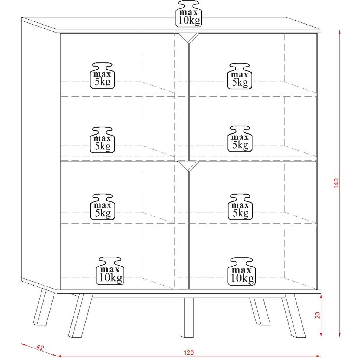 Komoda Tokio Le 120 cm do salonu dąb craft biały mat nr. 3