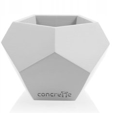 Doniczka betonowa Square Geometric 9 cm | Biały Mat