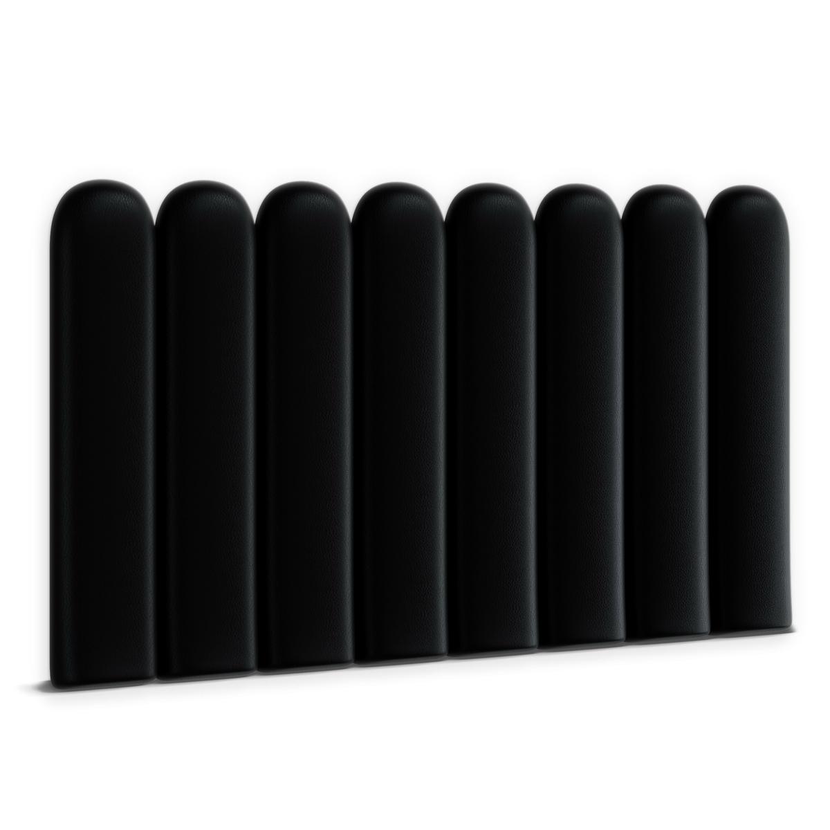 Panele tapicerowane  30x100 cm na ścianę płotek eko skóra czarny