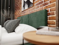 Łóżko tapicerowane do sypialni 180x200x88 cm podwójne z pojemnikiem modne butelka zieleń - Miniaturka zdjęcia nr 7