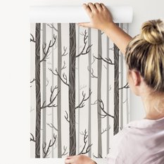 Tapeta Na Korytarz Pastelowe DRZEWA Natura Retro 53x1000 - Miniaturka zdjęcia nr 8