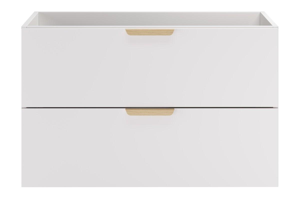 Szafka łazienkowa pod umywalkę 80 cm Aster White biała wisząca gładka 2 szuflady  nr. 2