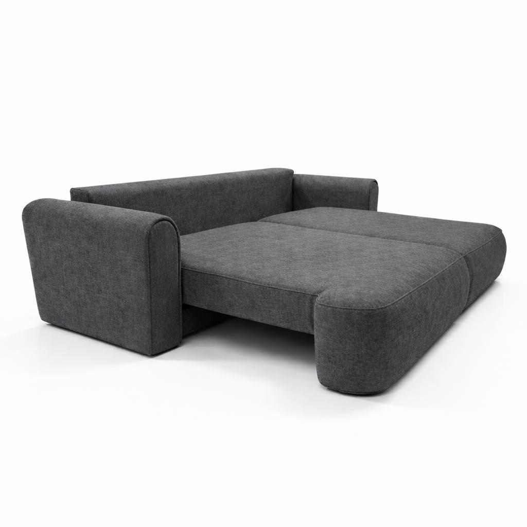 Kanapa z funkcją spania ITALY 250x100x82 cm FLOW 25  trzyosobowa sofa rozkładana tkanina antracyt nr. 6