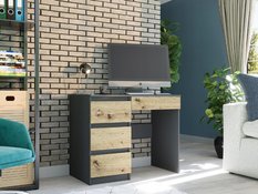 Biurko MODERN 96x77x50 cm lewe z szufladami do sypialni i salonu artisan/antracyt - Miniaturka zdjęcia nr 2