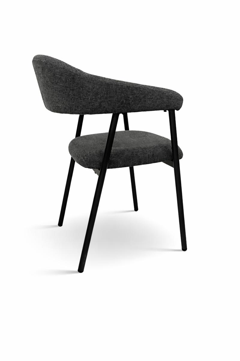 2x krzesło tapicerowane do jadalni VANO stelaż czarny, tkanina Aragon grafit cena za jedną sztukę 221,20 zł nr. 5