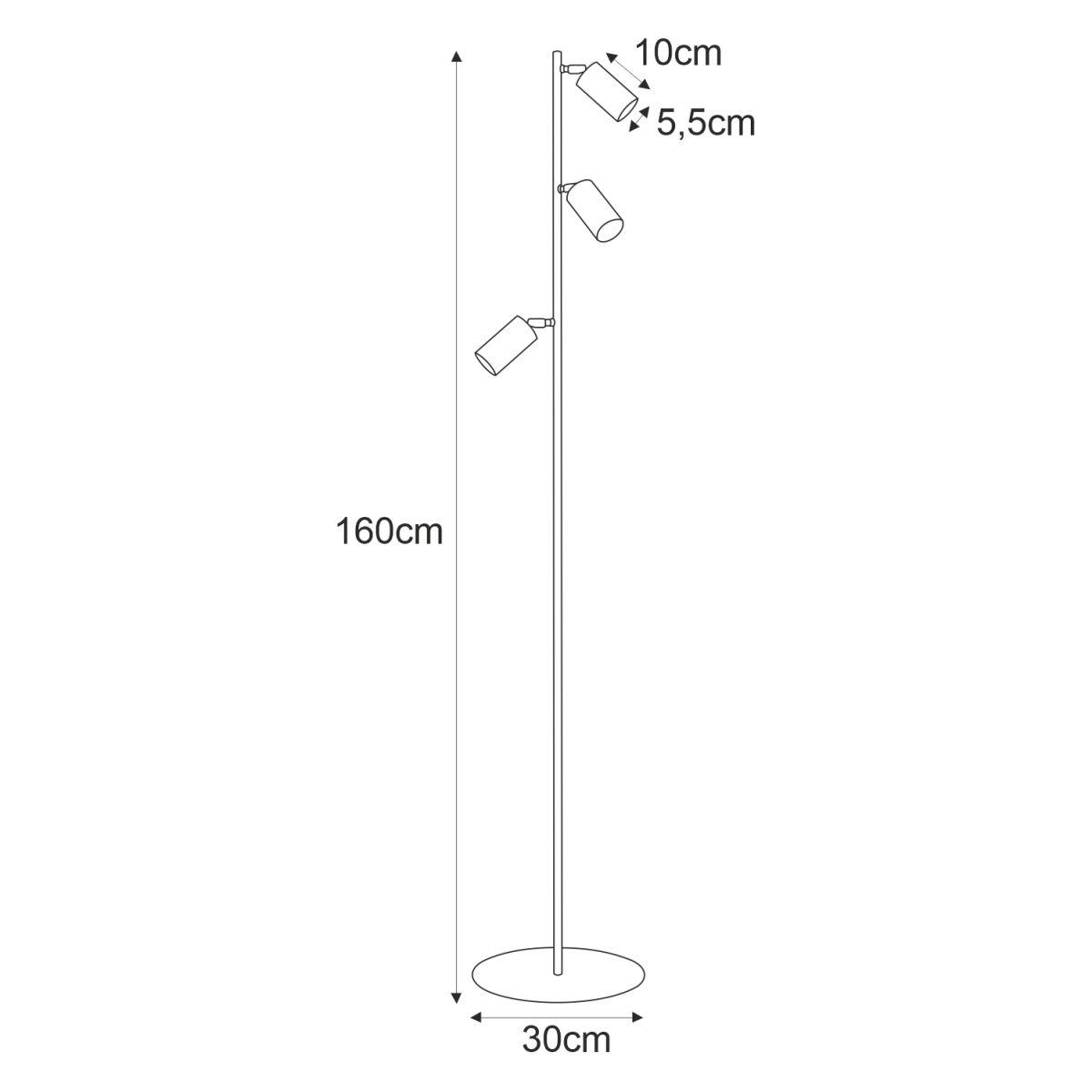 Lampa podłogowa K-4905 ALTER 30x160x160 cm do salonu lub pokoju czarny/złoty nr. 6