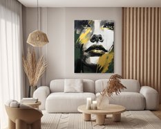 Obraz Canvas Abstrakcja Kobiecy PORTRET Styl Glamour Farba 80x120cm - Miniaturka zdjęcia nr 8