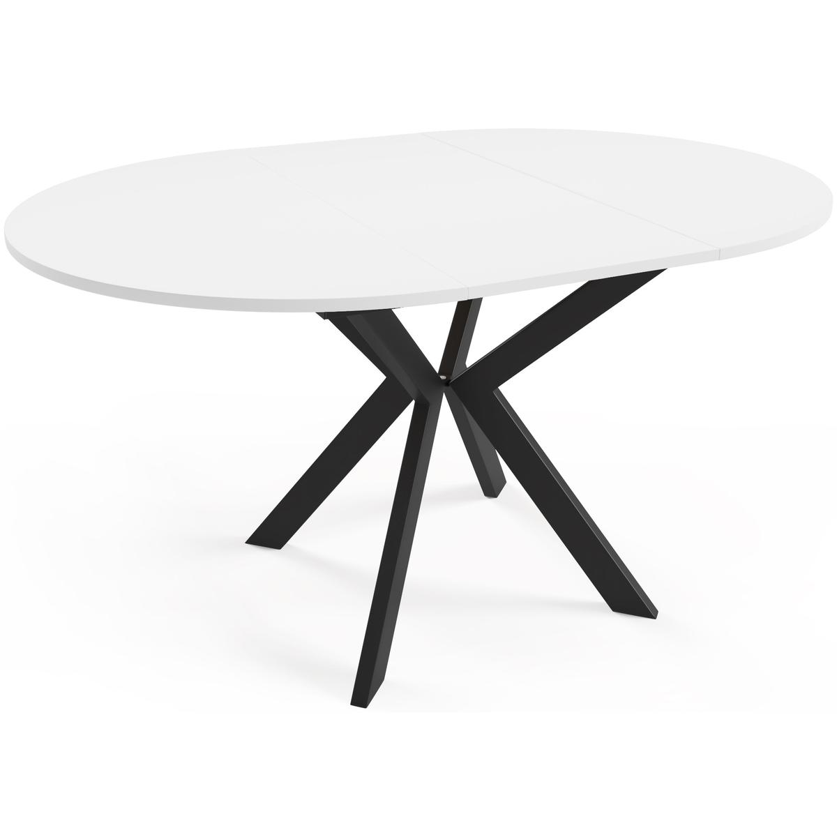 Stół rozkładany 100 cm okrągły Alberto arctic white do jadalni nr. 2