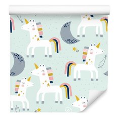 Tapeta W Stylu Skandynawskim JEDNOROŻCE Księżyce  - Miniaturka zdjęcia nr 3