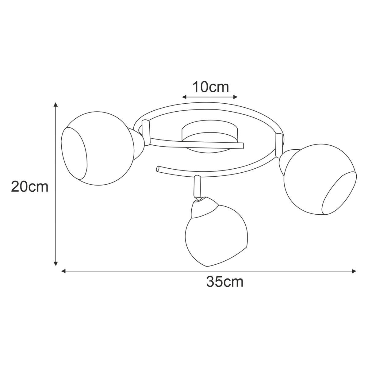 Lampa sufitowa K-C9530/3 ATRIA 35x20x35 cm do salonu lub pokoju patyna nr. 2