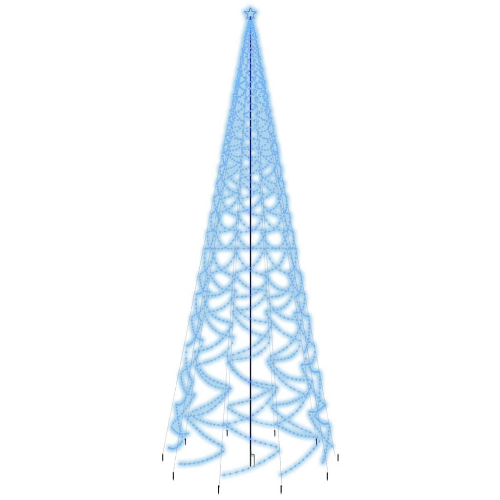 Choinka z kołkiem gruntowym, 3000 niebieskich LED, 800 cm nr. 1