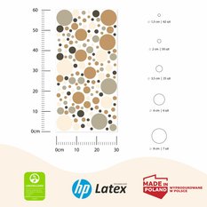 Naklejki Dla Dzieci Delikatne GROSZKI Kropki Styl Boho Dekor Łatwy w Czyszczeniu 60x30  - Miniaturka zdjęcia nr 8