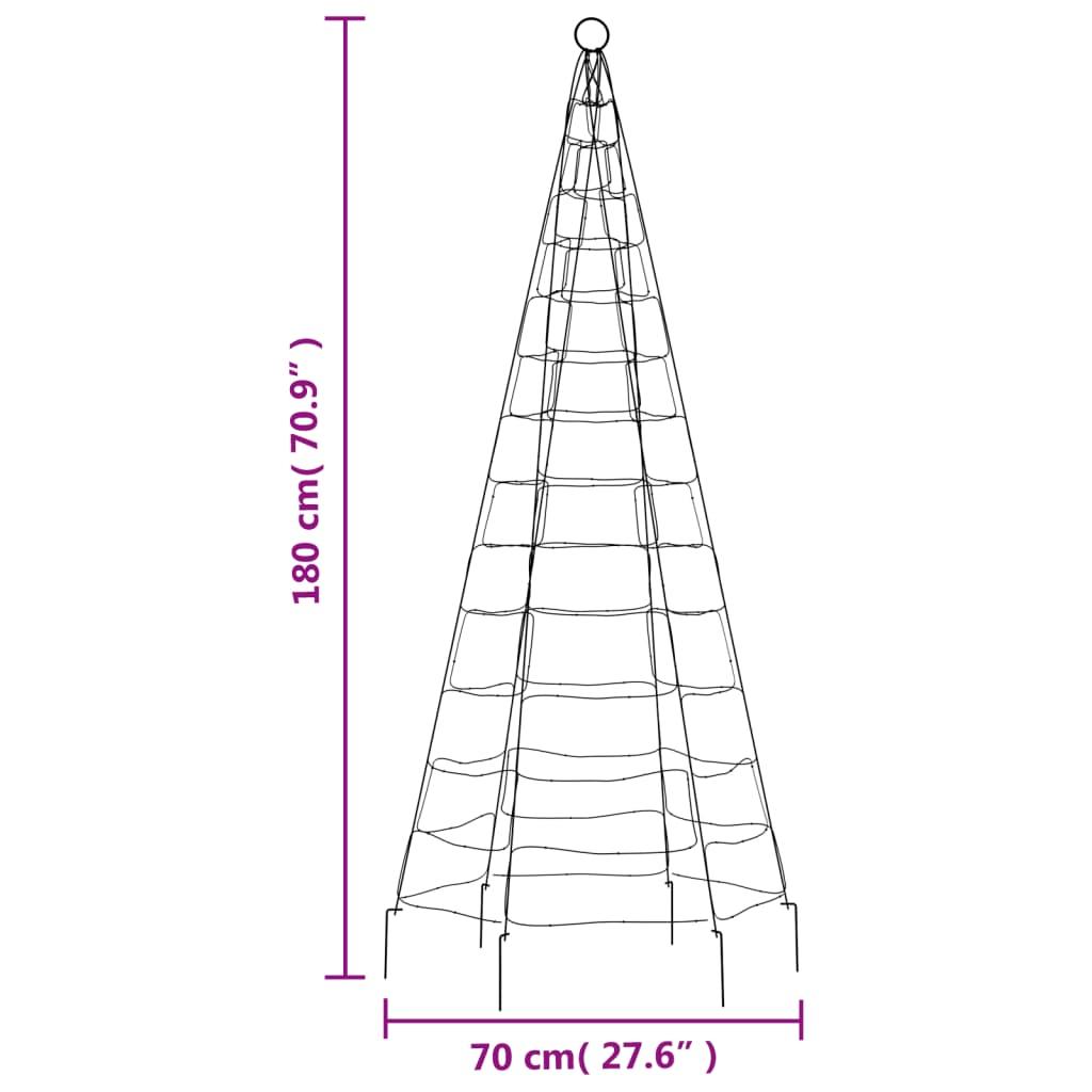 Choinka z lampek, na maszt, 200 ciepłych białych LED, 180 cm nr. 11