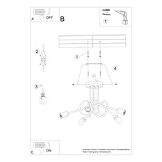 Żyrandol LOOP 5 chrom 35x55x55cm noowczesna lampa srebrna E27 do salonu  - Miniaturka zdjęcia nr 6