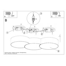 Plafon CIRCLE 3A biały 11.5x35x91cm E27 nowoczesna lampa do salonu - Miniaturka zdjęcia nr 5