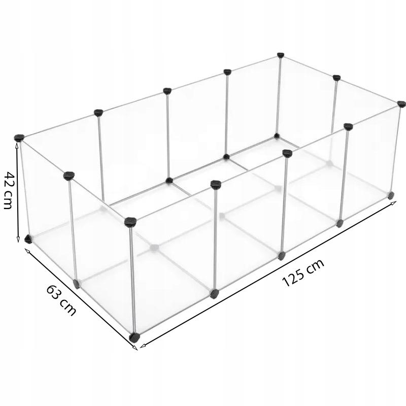 Kojec 125 cm zagroda dla małych zwierząt czarny nr. 5