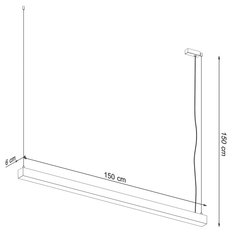 Lampa wisząca PINNE 150 biała 3000K 150x6x150cm nowoczesna LED do salonu - Miniaturka zdjęcia nr 8