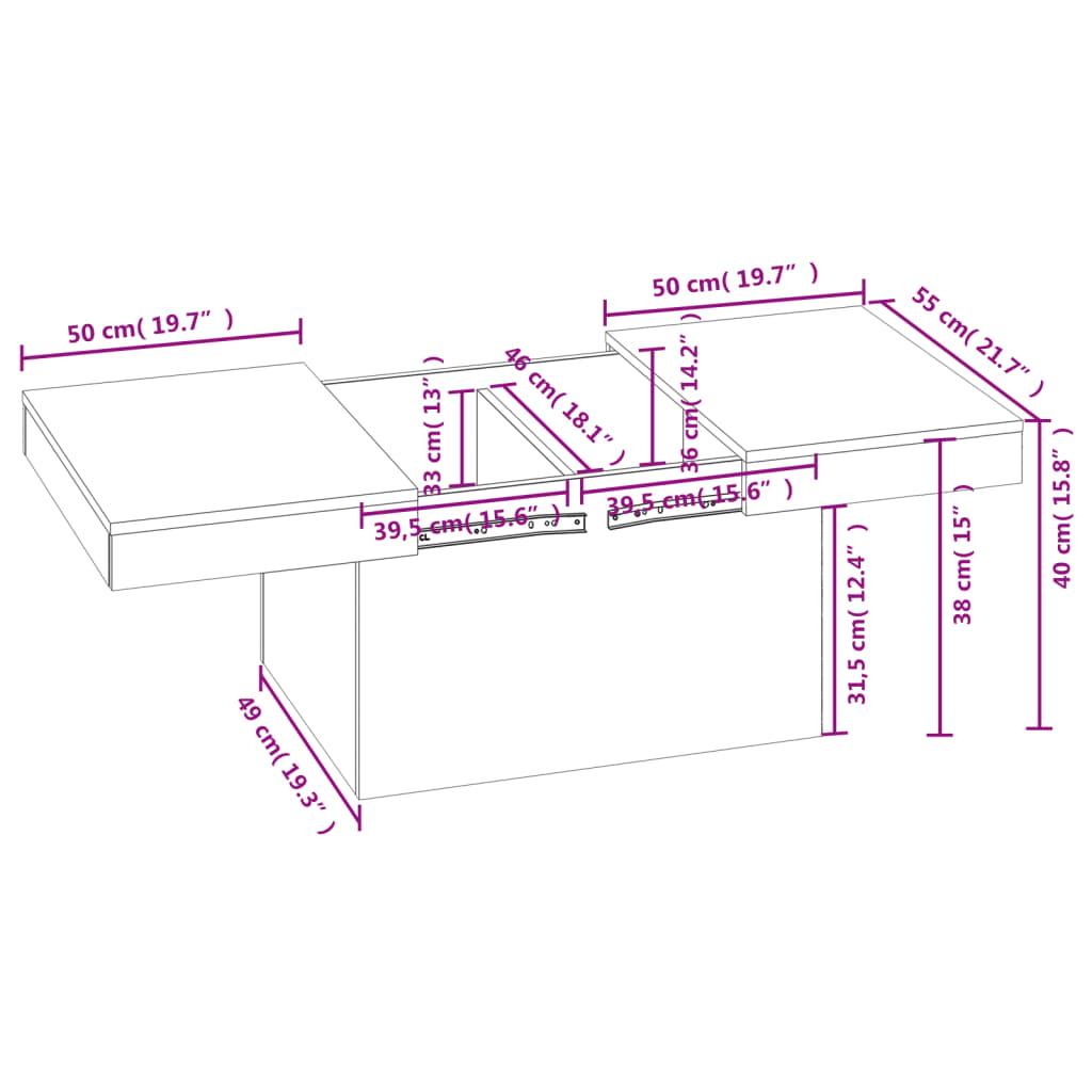 Stolik kawowy 100x55x40 cm szarość betonu elegancki do salonu nr. 12