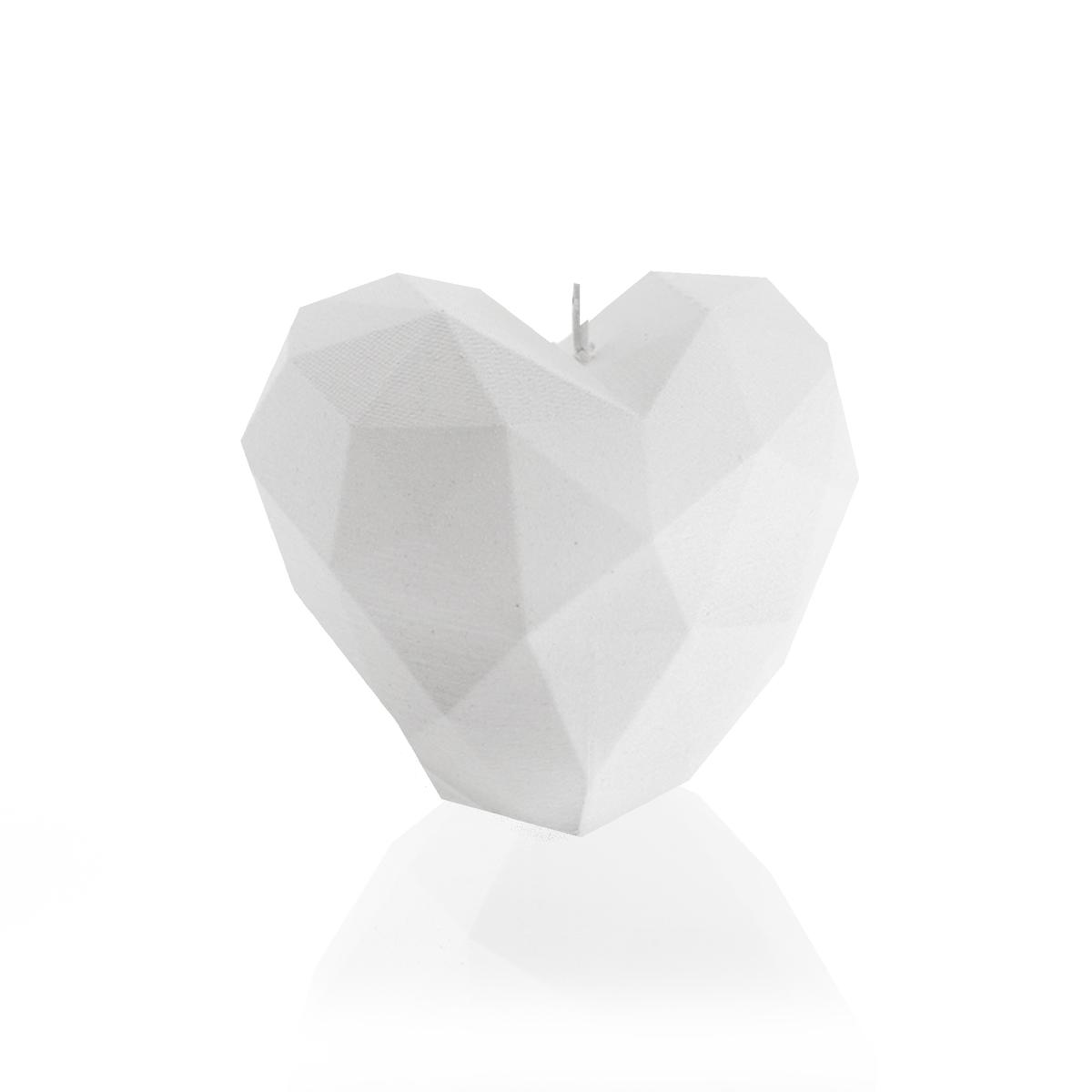 Świeca Heart Low-Poly White nr. 2