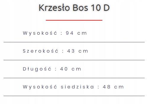 Krzesło BOS 10D 40x43x96 cm z drewna litego do jadalni białe brązowe siedzenie nr. 3