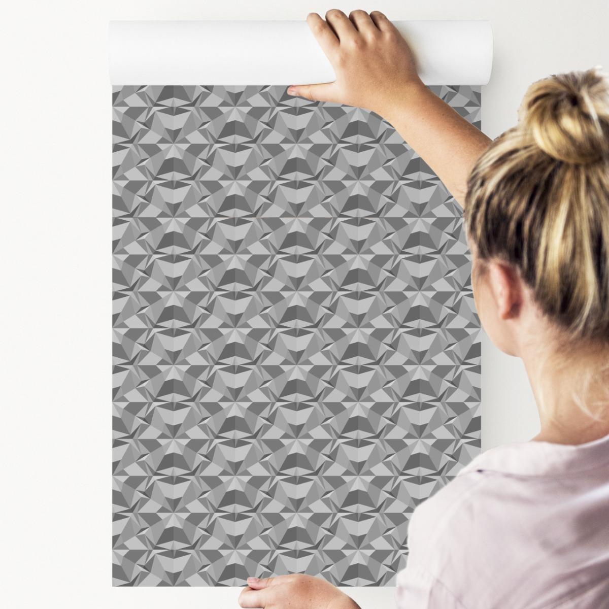 Tapeta Ścienna GEOMETRYCZNY Wzór Efekt 3D do Biura  nr. 3
