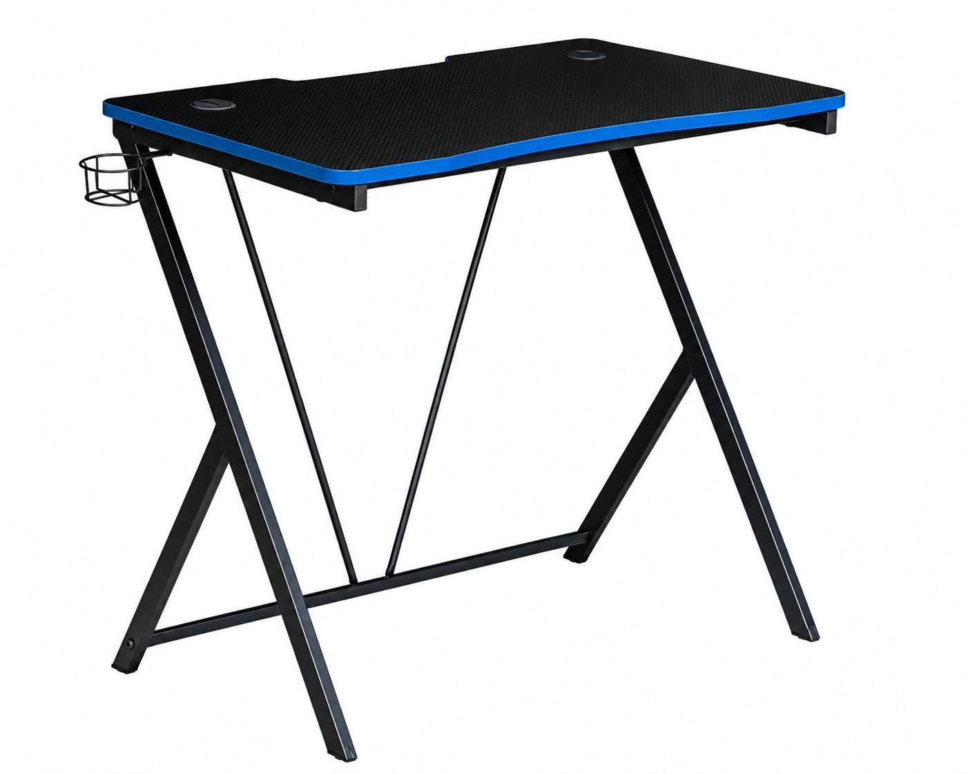 Biurko młodzieżowe VEKTOR 80x50x75 cm czarne z uchwytem na kubek i słuchawki nr. 3
