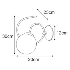 Kinkiet K-5352 NELA 20x30x25 cm do salonu lub pokoju czarny/biały - Miniaturka zdjęcia nr 5